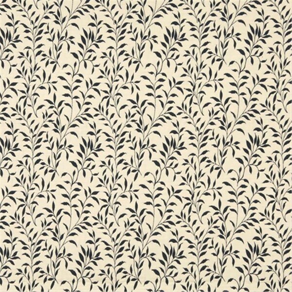 Designer Fabrics 54 in. Wide Navy Blue And Beige Floral Matelasse Reversible Upholstery Fabric F412 - main